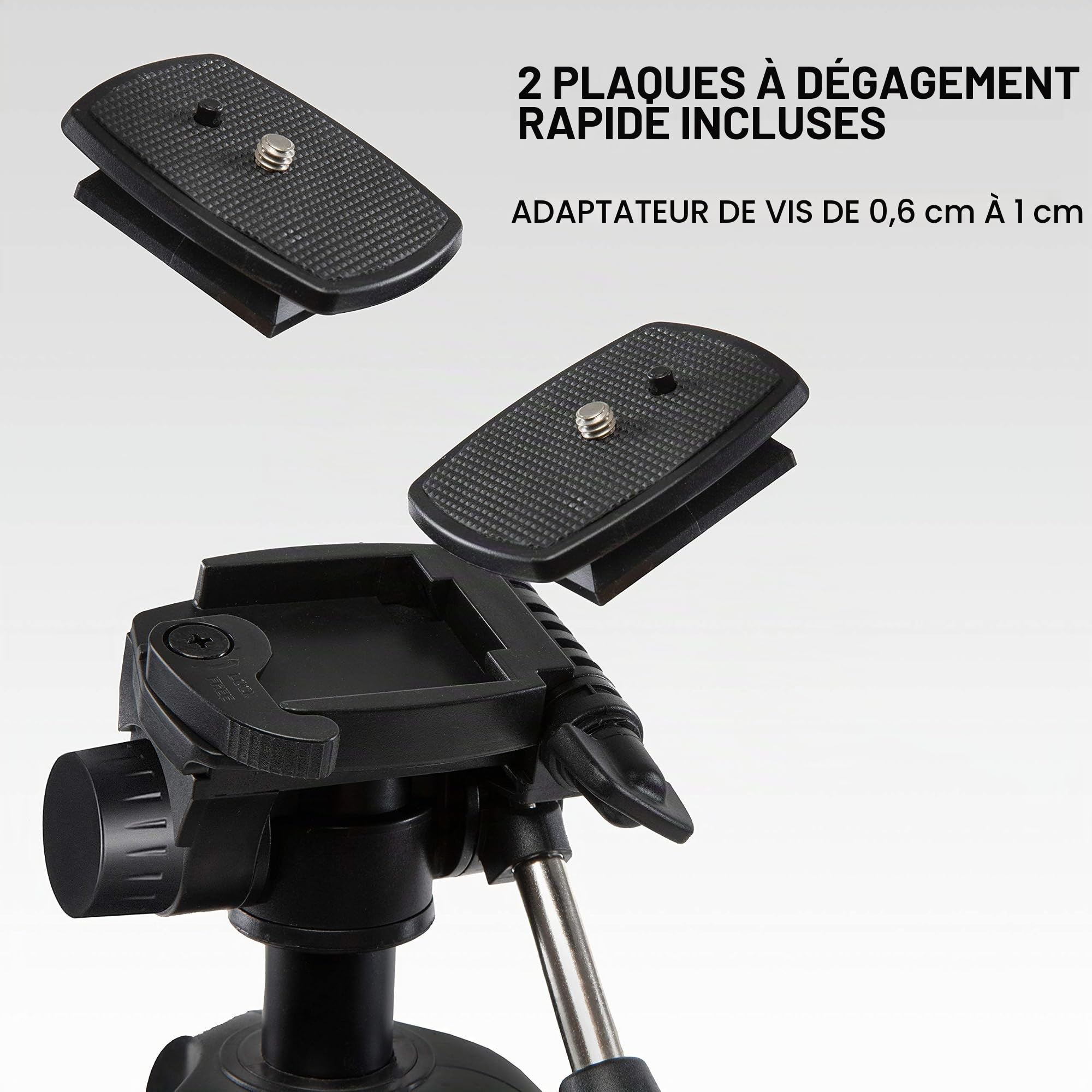 KODAK Trépied et monopied PhotoGear 2-en-1 | Trépied léger en Aluminium à 4 Sections de 70" Qui se transforme en Monopode de 65" | Plaques à dégagement Rapide à tête pivotante à 3 Positions