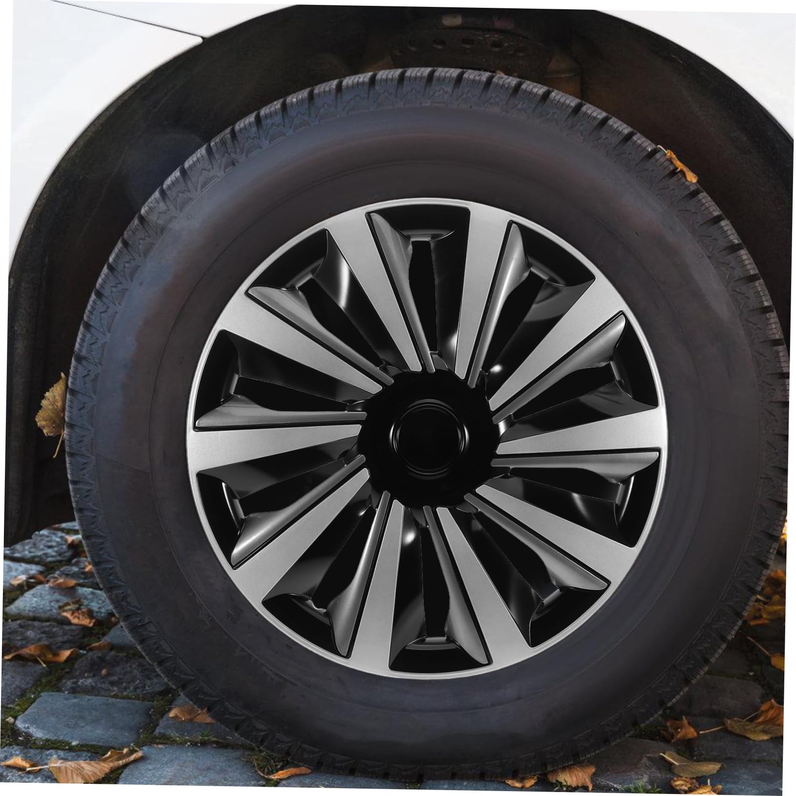 Coprimozzi Per Cerchi Auto Da 15 Pollici, Coprimozzo Centrale a Vite in Argento Grigio, Protezione Durevole e Decorazione Elegante Per Guida Urbana e Viaggi