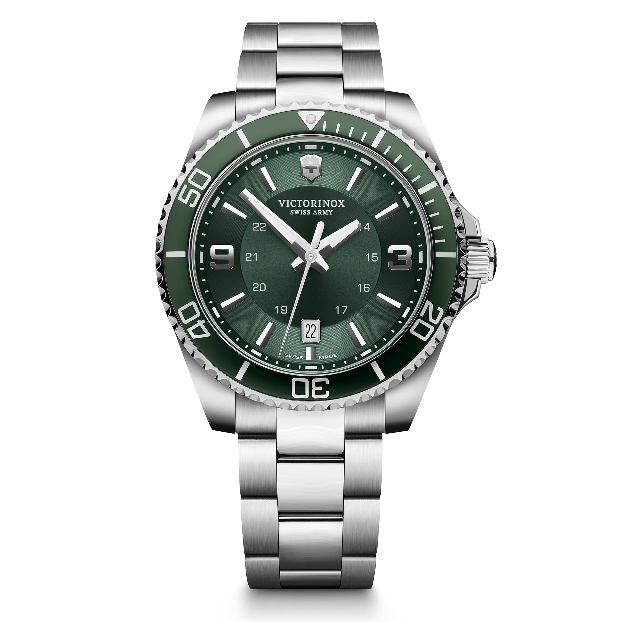 Victorinox Swiss Made Maverick, 43Mm, Green Dial, Stainless Steel Mens Analog Watch (241934) (B09MK272PC) Amazon Price History, Amazon Price Tracker