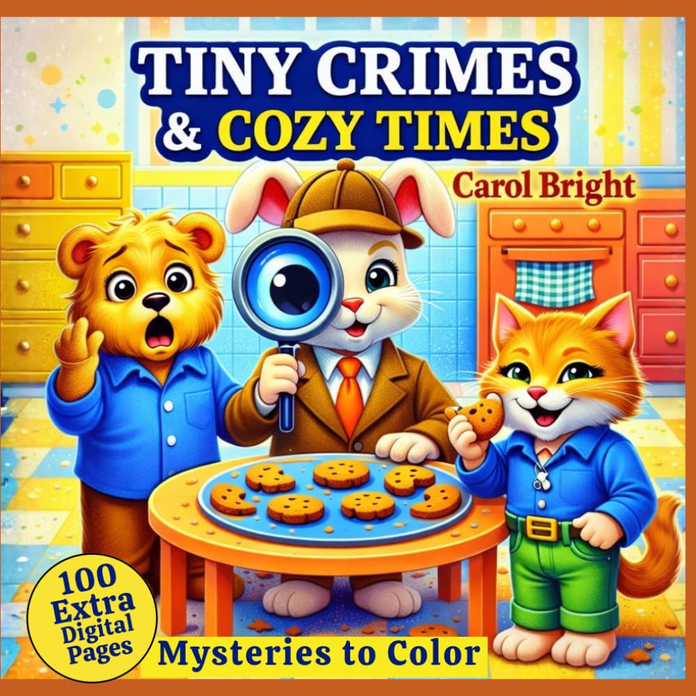Tiny Crimes & Cozy Times Cute Little Mysteries to Color: Tiny Crimes, Big Smiles! Cute Everyday Mischief, Tiny Troubles, and Cozy Little Mysteries to ... Coloring Book for Boys and Girls Ages 5+