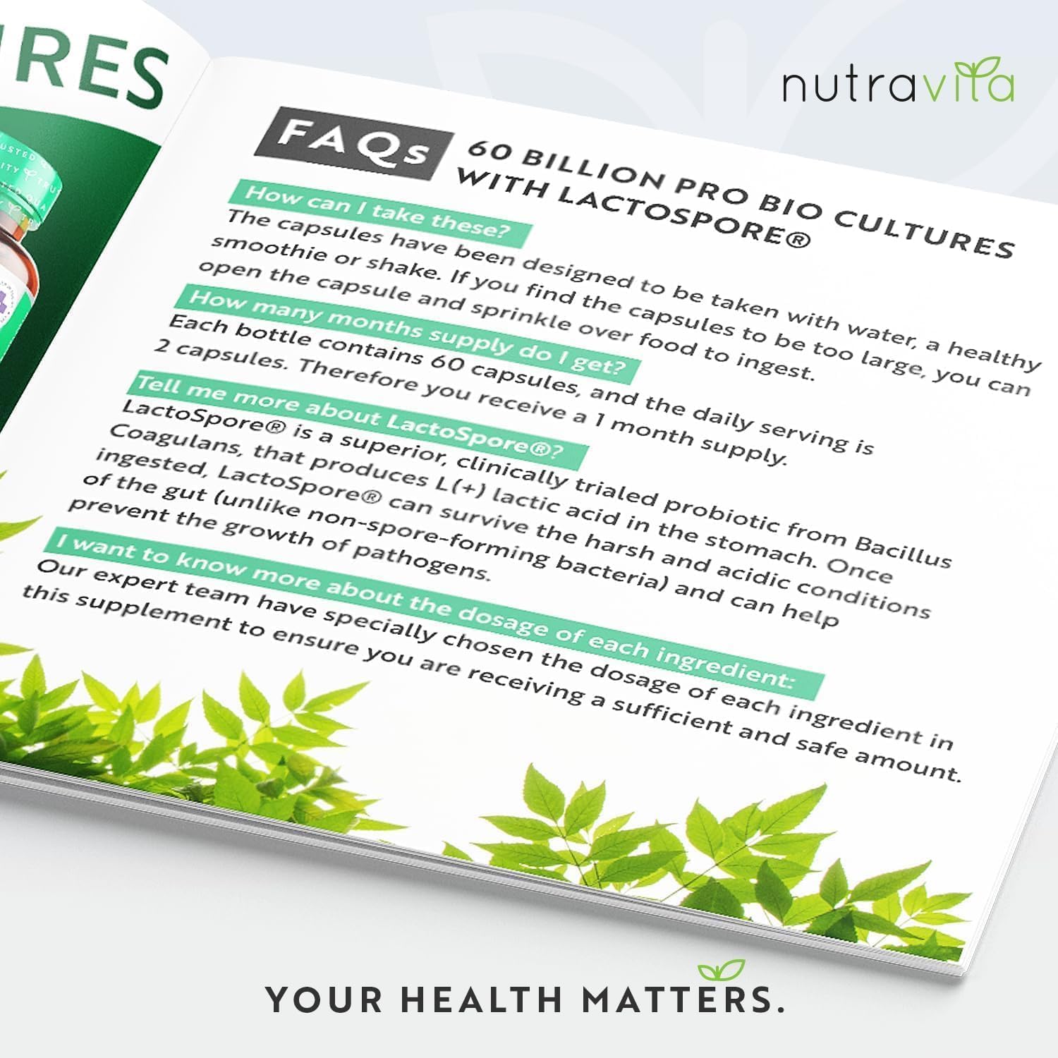 Nutravita Probioticos y Prebioticos Intestinales con 60 Mil Millones UFC - 2 x 60 Cápsulas Veganas - Inulina y 21 Cepas Bacterianas, Microbiota Intestinal, Prebioticos y Probioticos Mujer y Hombre