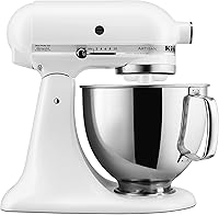 Vista 22 de KitchenAid Artisan Series KSM150PS - Batidora de pie con cabezal inclinable de 5 cuartos de galón con escudo de vertido, rosa pluma rosado