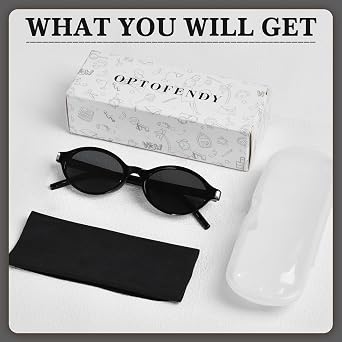 Retro Oval Sunglasses for Women, 90s Designer Sun Glasses Y2K Trendy Narrow Shades, UV400 Protection, OP2511