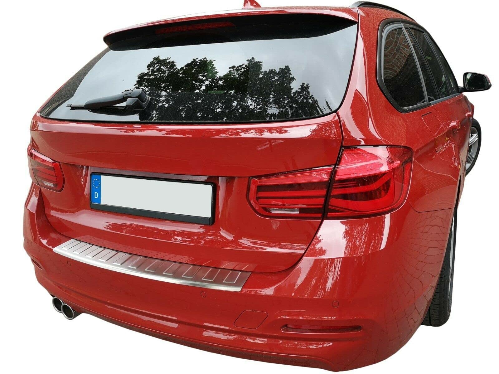 Protection Seuil Coffre BMW 3 Touring F31 (2015-2019 Facelift) - Film Carbone Noir - 100x9 Cm - Adhésif 3M - Anti-rayures