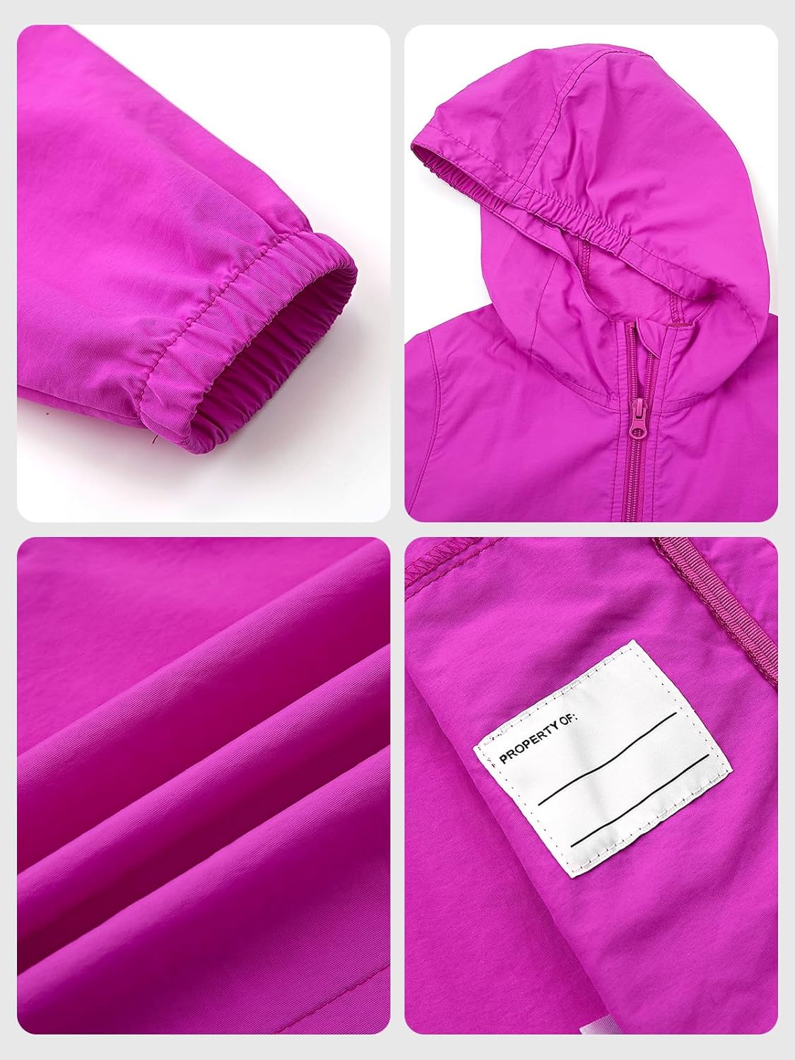 Boys Girls Windbreaker Hooded Jackets Lightweight Packable Jacket Toddler Rain Coats - Image 4