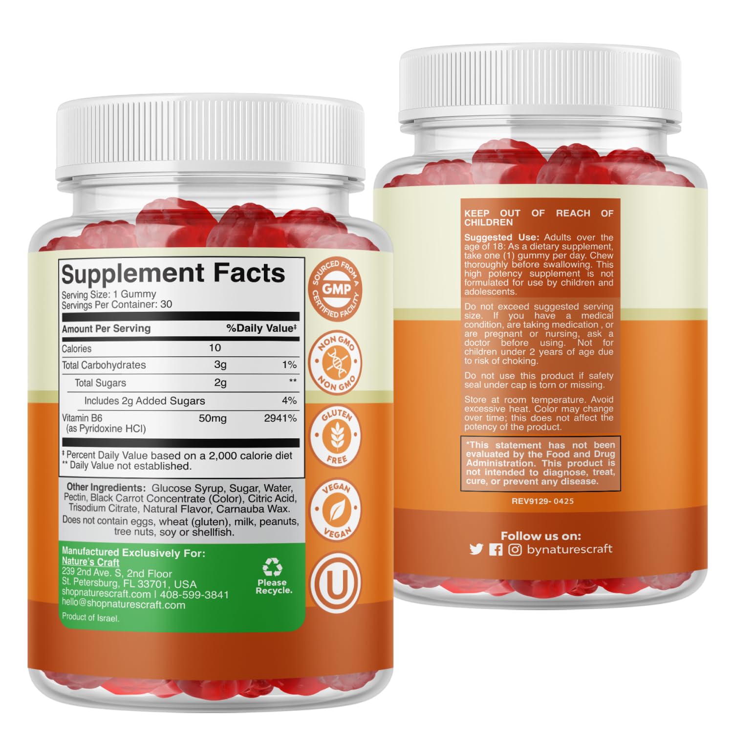 Vitamin B6 Gummies 50mg for Pregnancy Nausea, Berry - 30 Count — Amazon image 8