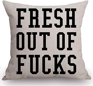 Swono Funny Quote Decorative Throw Pillow Case Fresh Out of f CKS Funny ...