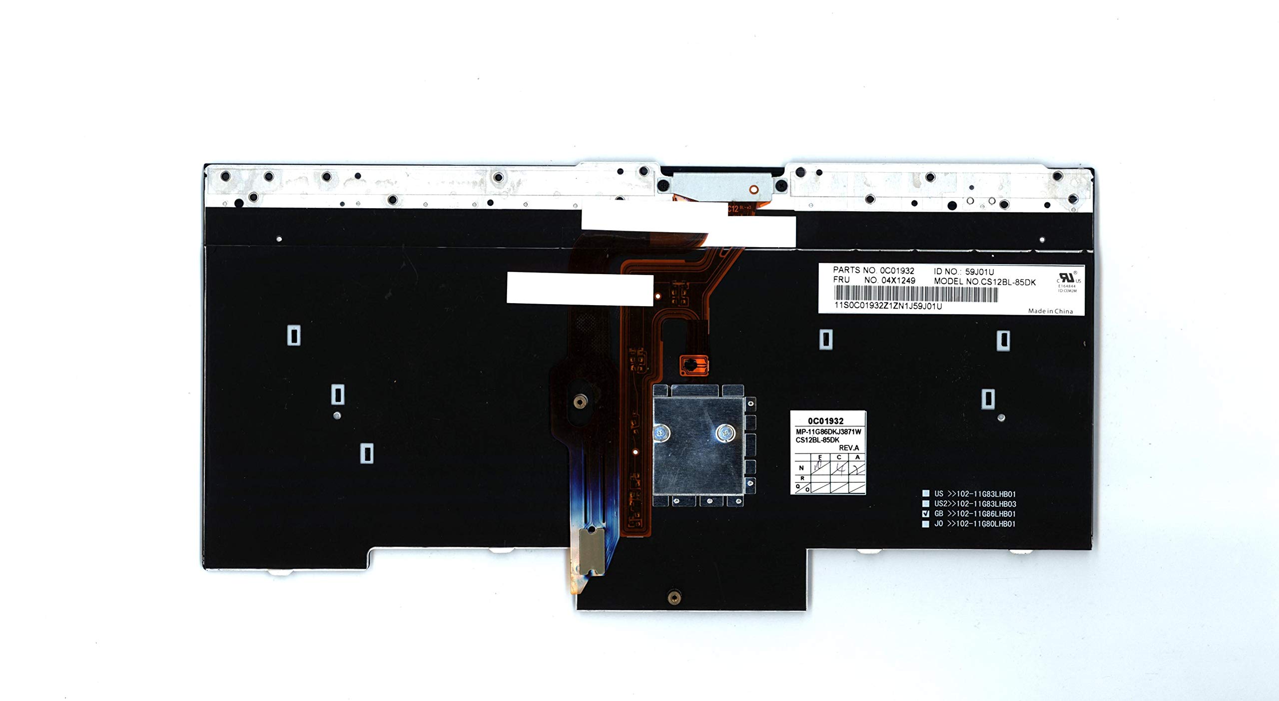 Replacement Danish Non-Backlit Keyboard for Lenovo Thinkpad T430 T430i T430s T430si T430U T530 T530i T530S W530 X13X X230 X230i X230it X230T