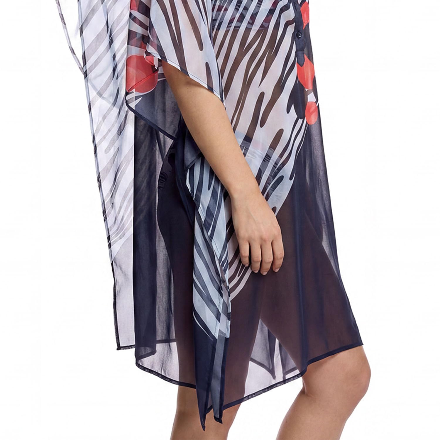 ORY Damski przezroczysty kaftan plażowy W260895