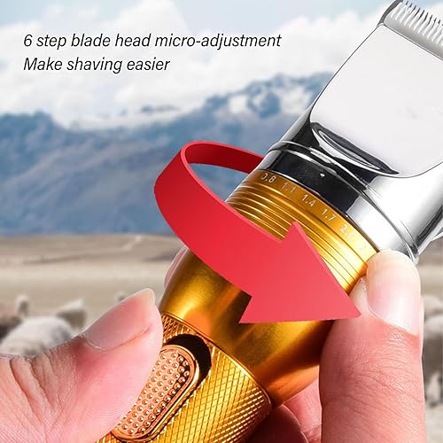 Miniatura 6 de Tijeras eléctricas para ovejas, tijeras eléctricas para mascotas, kit de aseo profesional para cortar pelo de animales, cortadora profesional de