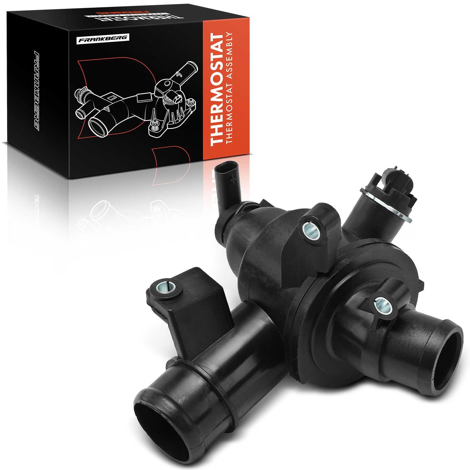 Frankberg Termostato de refrigerante 95°C 6512000615 | Compatible con: Autobús Vito W639, Viano W639, Clase S V222 W222 X222, Sprinter 35-T Caja B906, Clase M W166