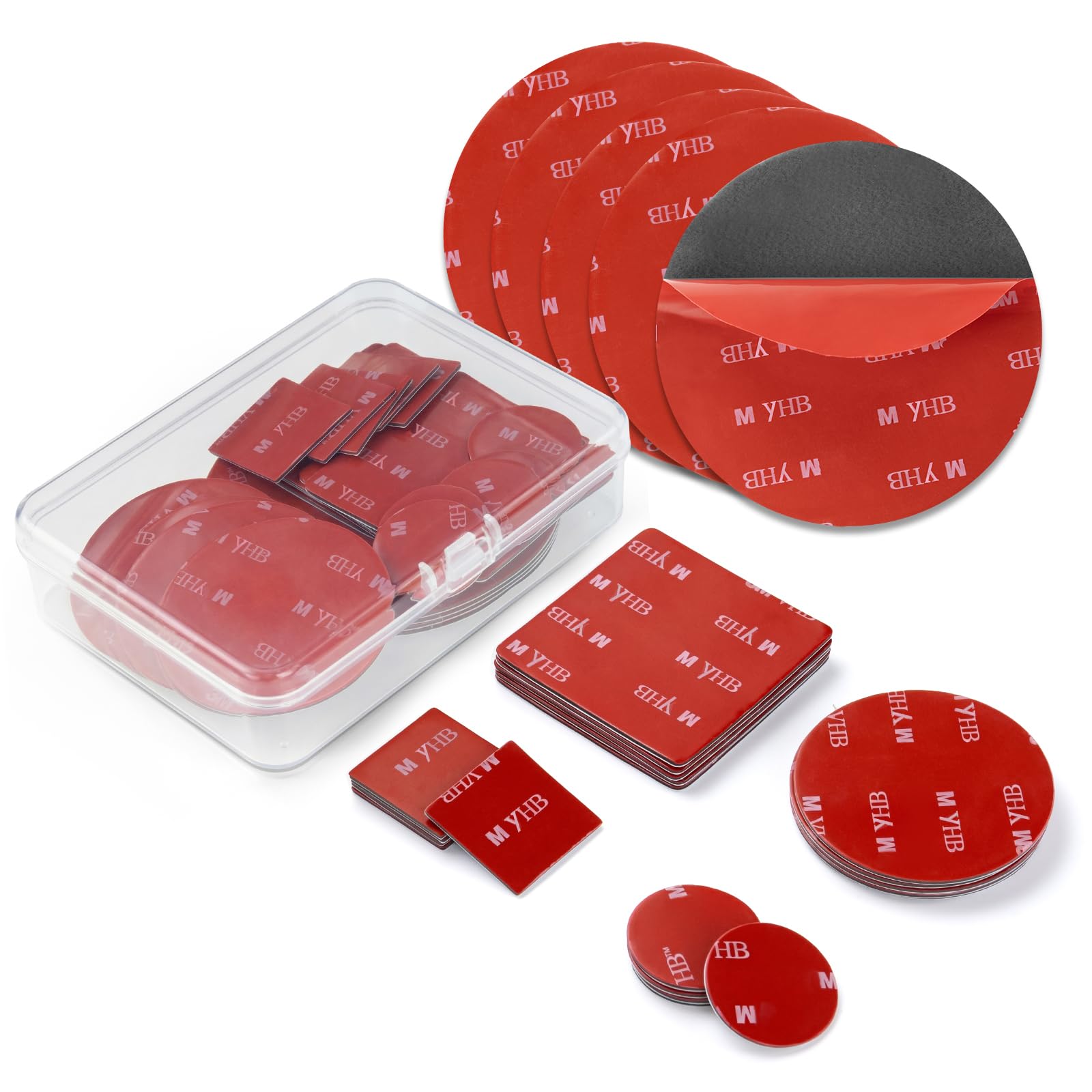 60 PCS Double Sided Sticky Pads, Water Proof Number Plate Sticky Pads