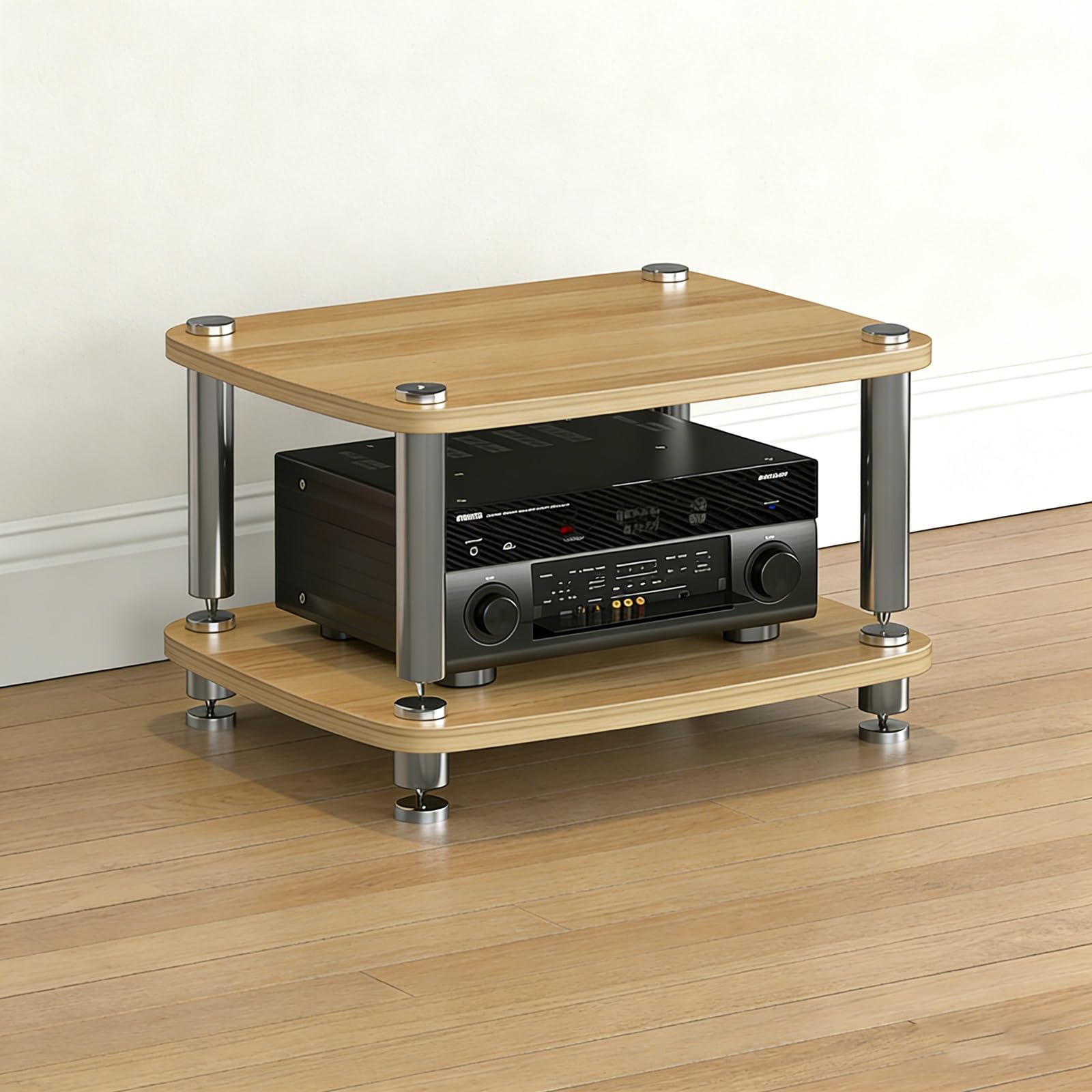 Meuble HiFi Home Cinéma à 2 niveaux et rack audio empilable