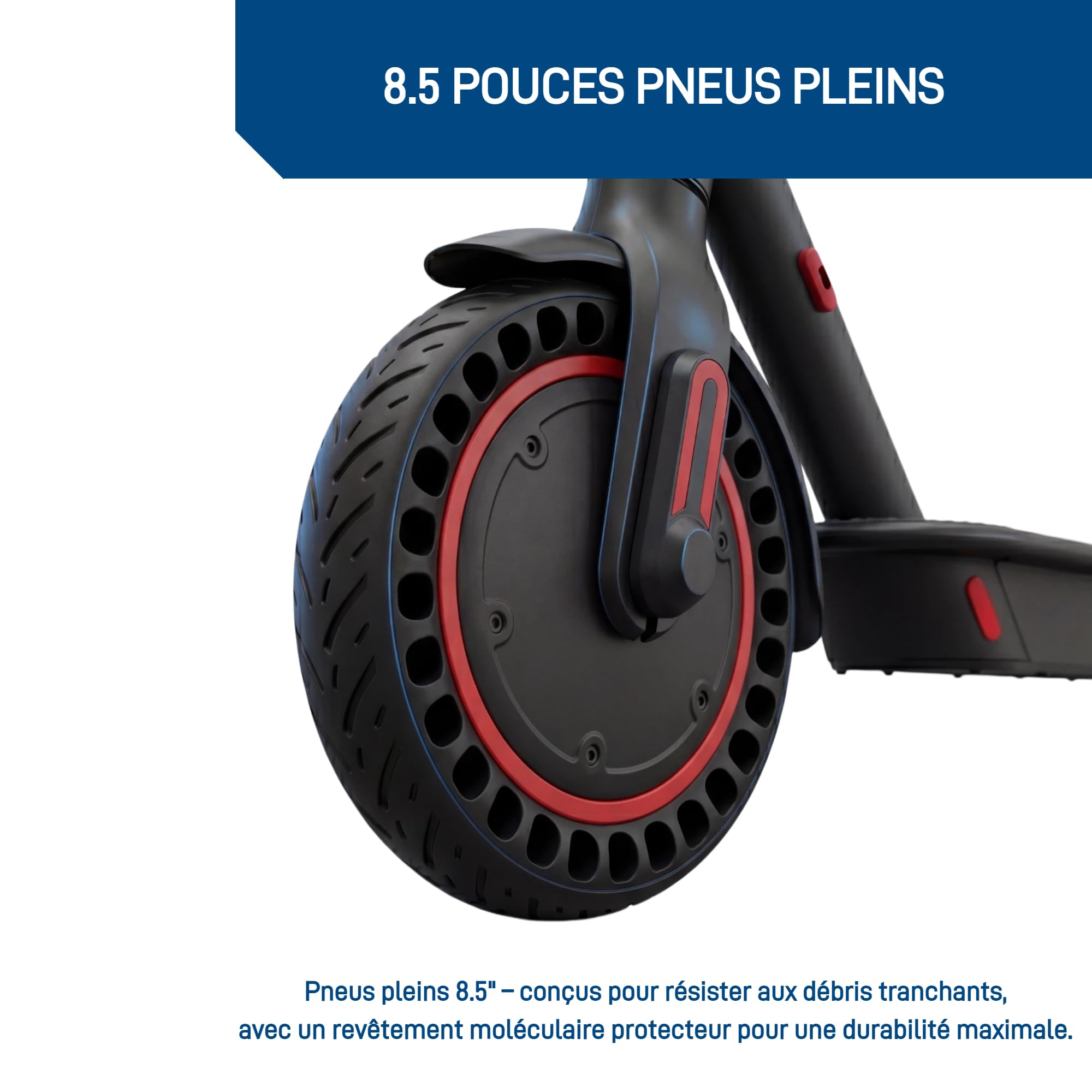 Trottinette Électrique Adulte 25 km/h, Autonomie 20-45 km, Pneus 8,5/10" Air ou Plein, Pliable Double Suspension Freinage EDPM