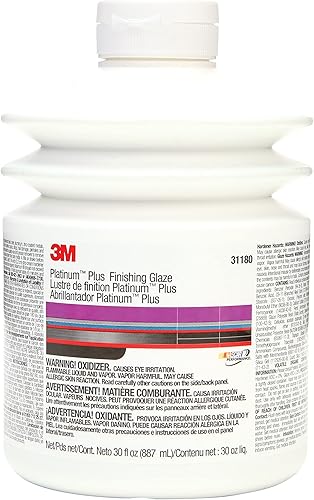 3M Platinum Plus Glaze, 31180, esmalte de acabado selfleveling premium de dos partes, 30 fl oz30.0 fl oz