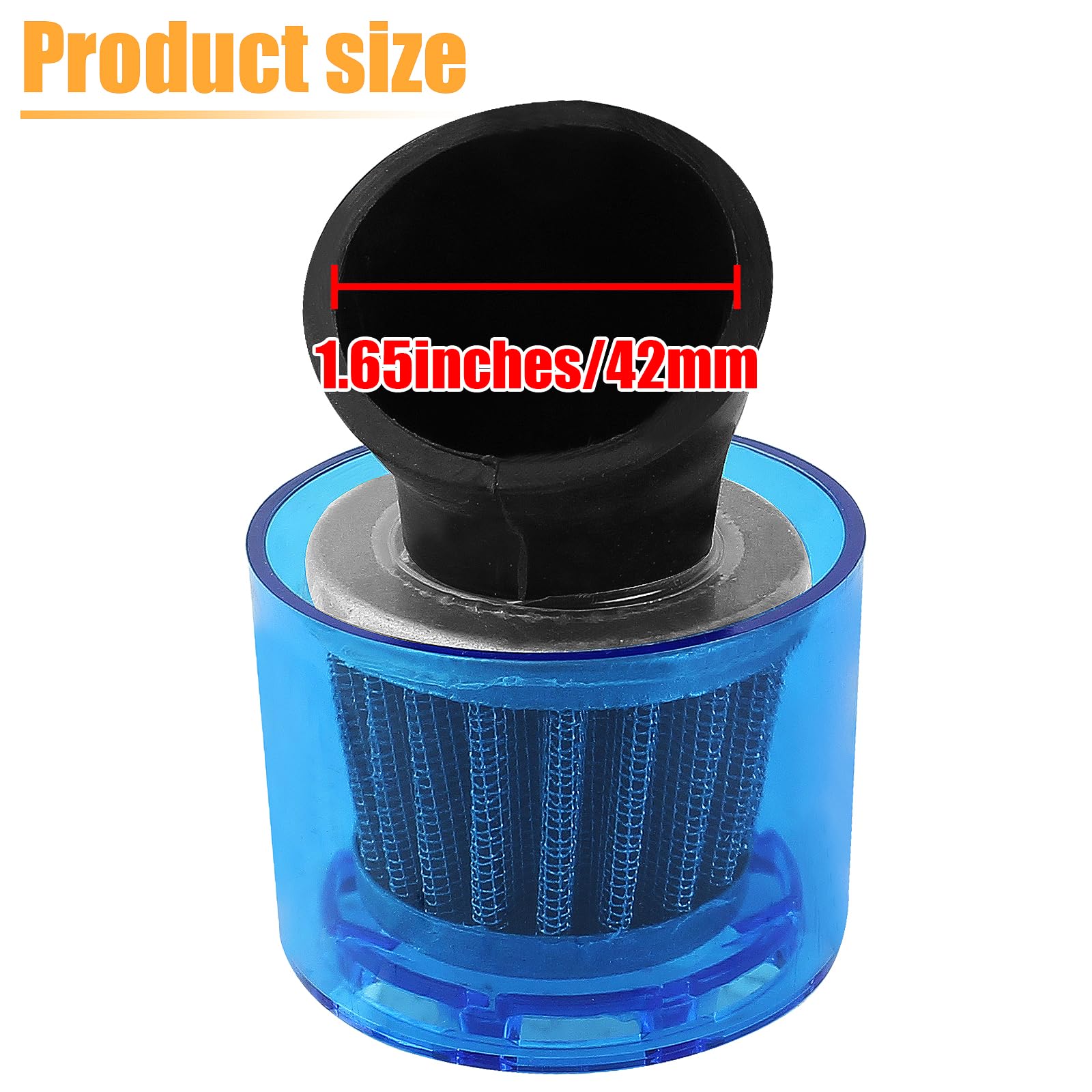 Lot De 2 Filtres à Air 45 Mm Avec Coude 45° – Universel Pour Moto, VTT, Scooter, Kart 47-250 Cc – Imperméable, Lavable - 13