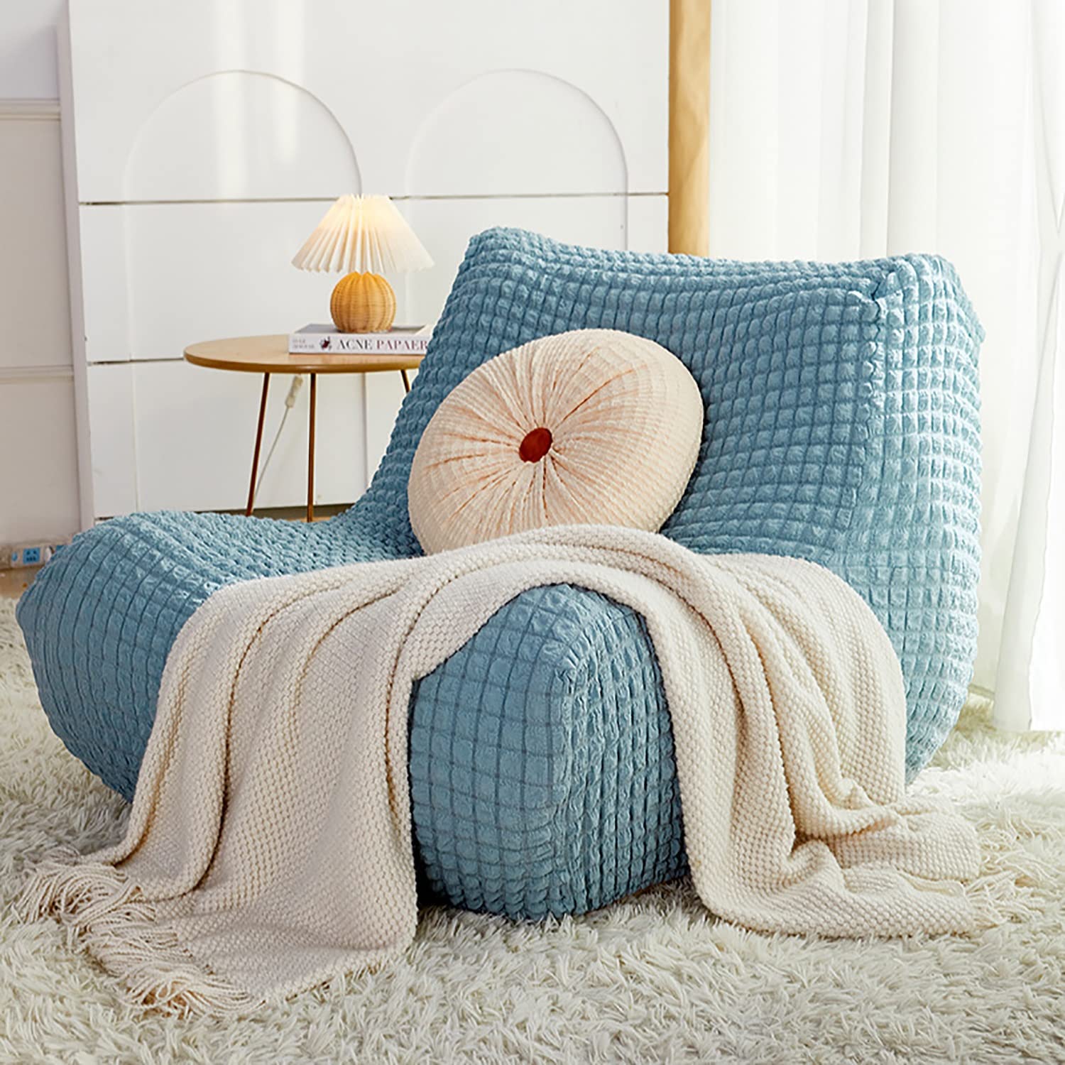 papasgix Copridivano con Penisola Elasticizzato Chaise Longue Sofa