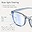 Gaoye Blue Light Blocking Glasses - Fashion Square Eyeglasses, Anti UV Ray Computer Gaming Glasses Blue Blockers for Women/Men