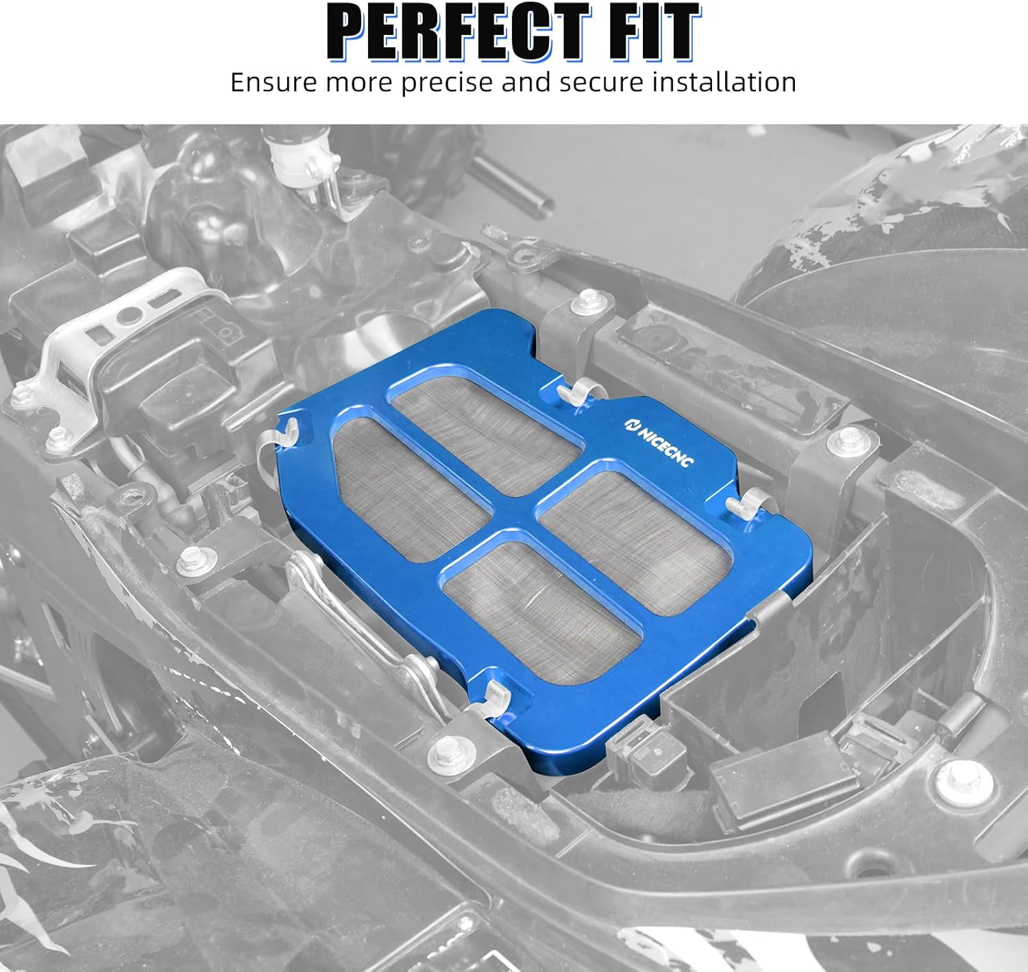 NICECNC Aire Intake Filtrar Box Lid Cover Compatible with Yamaha Raptor 700 YFM700 2006-2026, Raptor 700 YFM700R 2006 2007 2008 2014, Raptor 700R YFM700R 2009 2011 2012 2013 2015 2016-2026 Blue