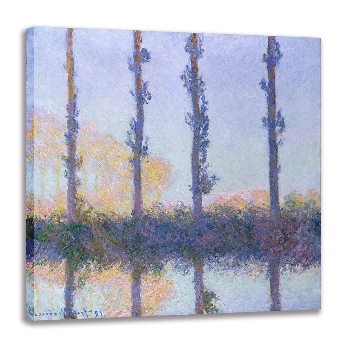 Claude Monet peinture sur toile impressionniste 60x60cm avec châssis pour votre salon