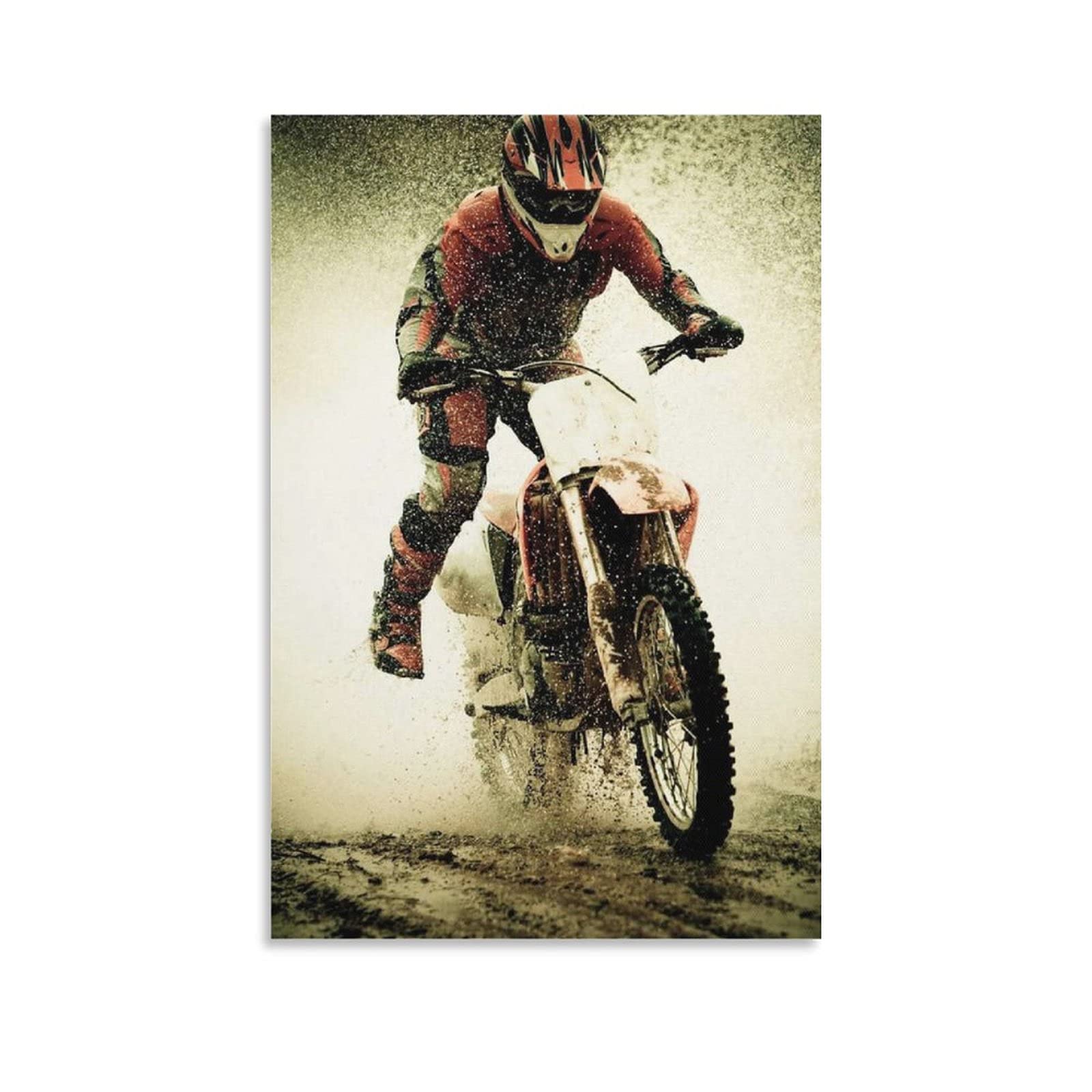 SHUUG Dirt Bike Posters Poster Decorative Painting Canvas Wall Art Living Room Posters Bedroom Painting 08×12inch(20×30cm)