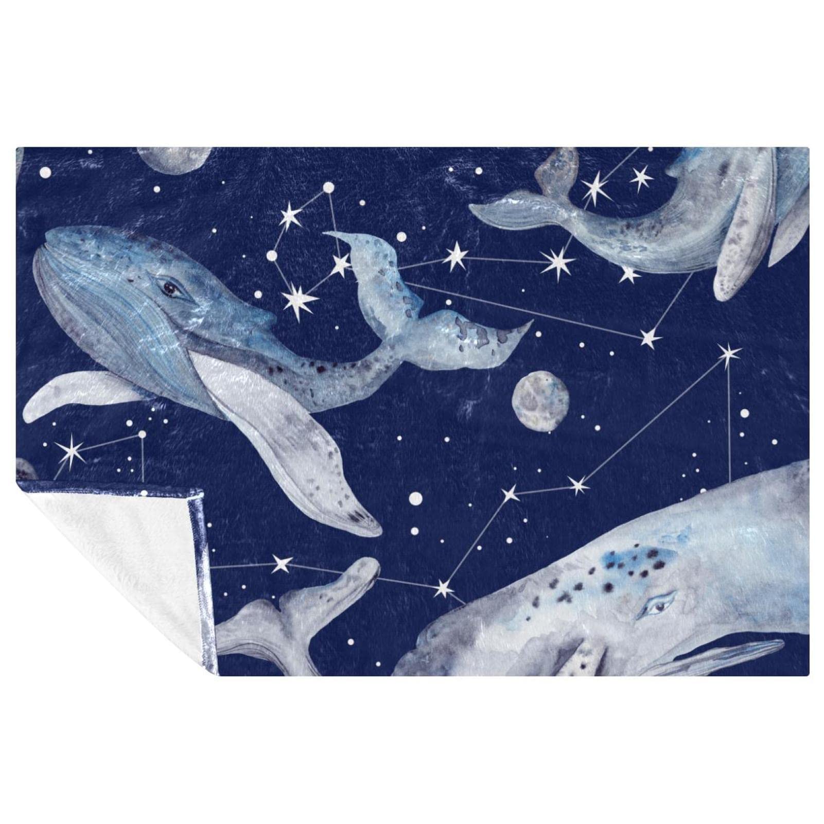 Couverture de lit motif constellations et étoiles au toucher soyeux