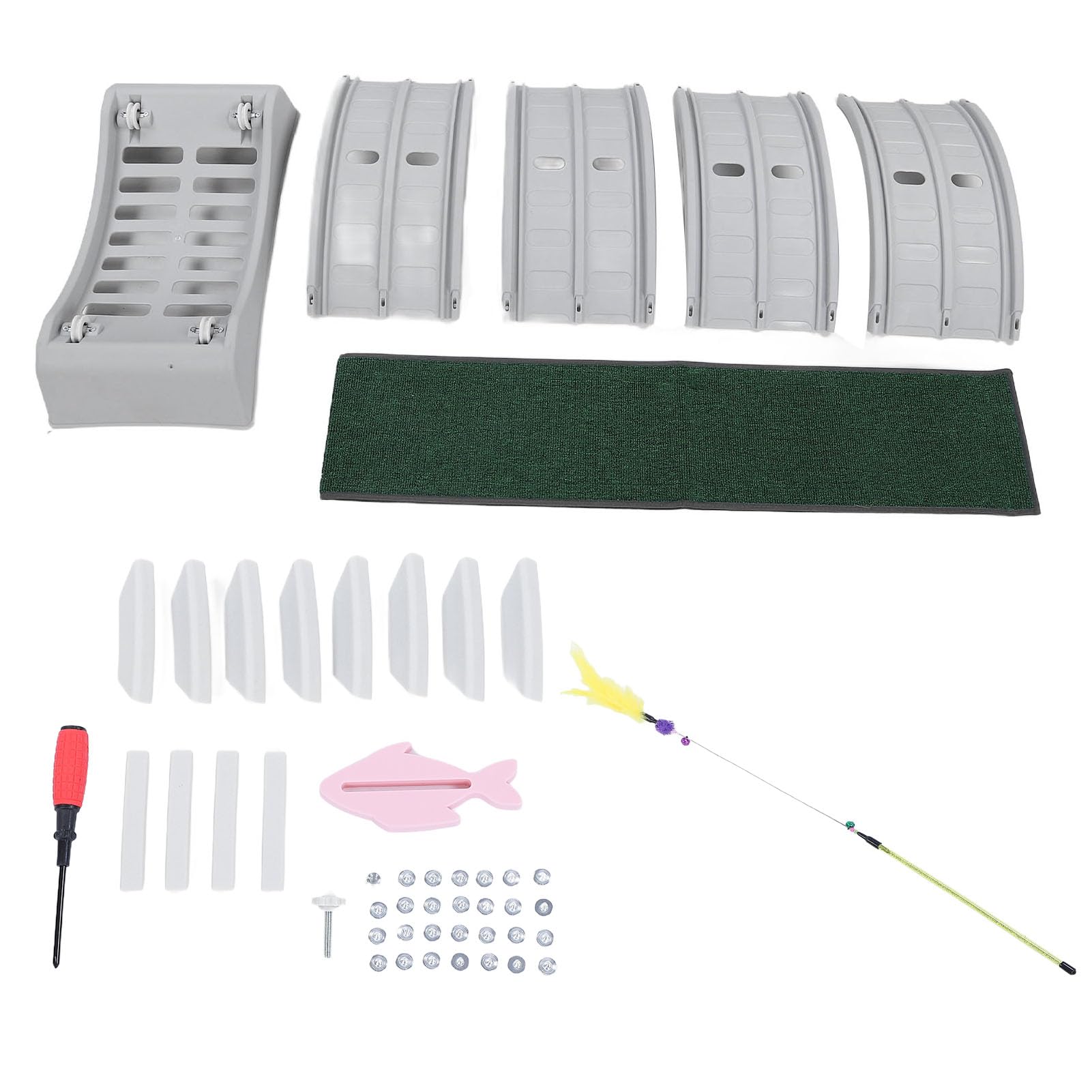 HEEPDD Juguetes para Ratones y Animales para Gatos de Interior con Cerradura de Seguridad Cinta de Correr Grande para Gatos Rueda de Actividad con Base de 31,5 Pulgadas para Ejercicio Físico de