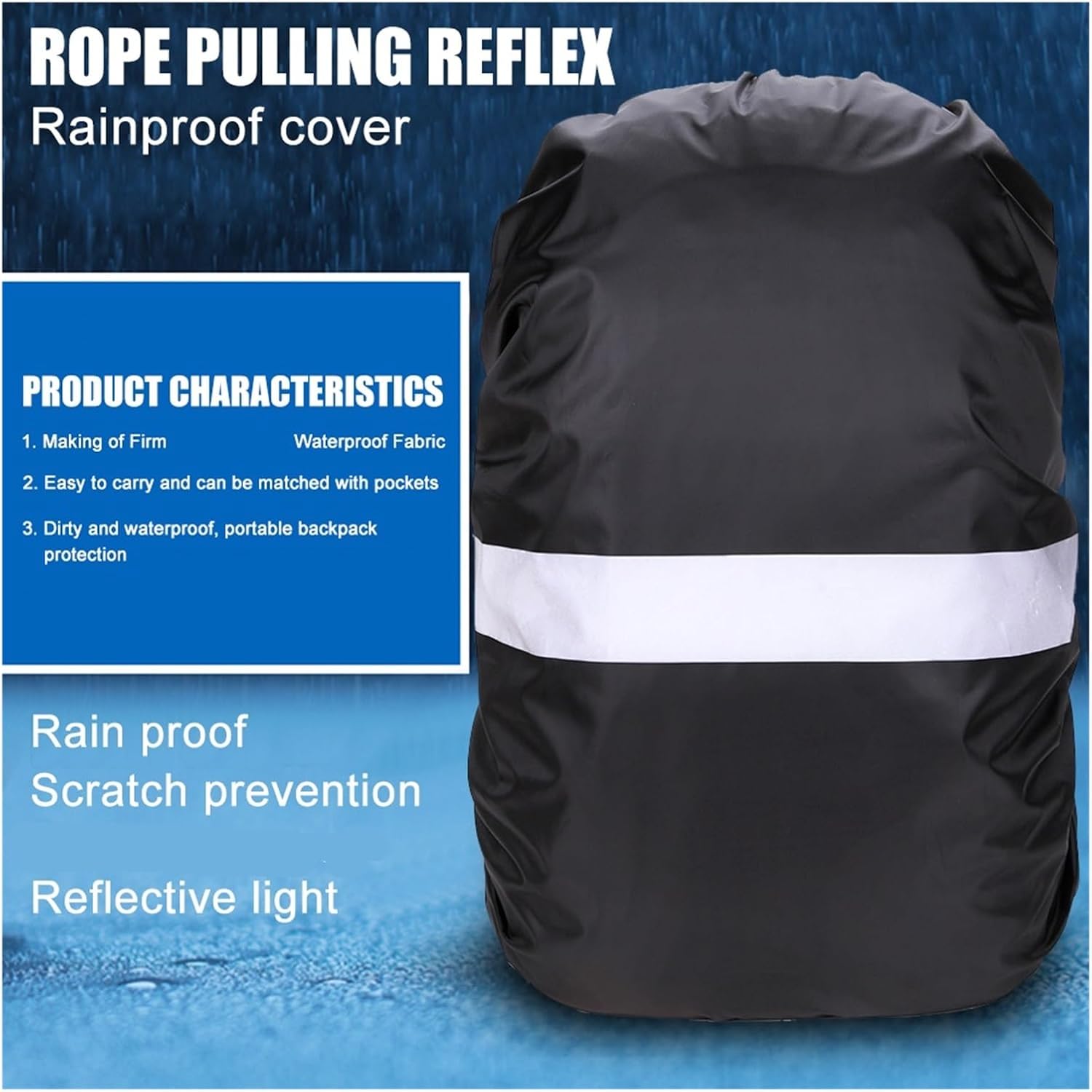 Backpack Rain Cover 20L 30L 60L Reflective Rain Cover Backpack Waterproof Bag Camo Tactical Outdoor Camping Hiking Climbing Dust Raincover