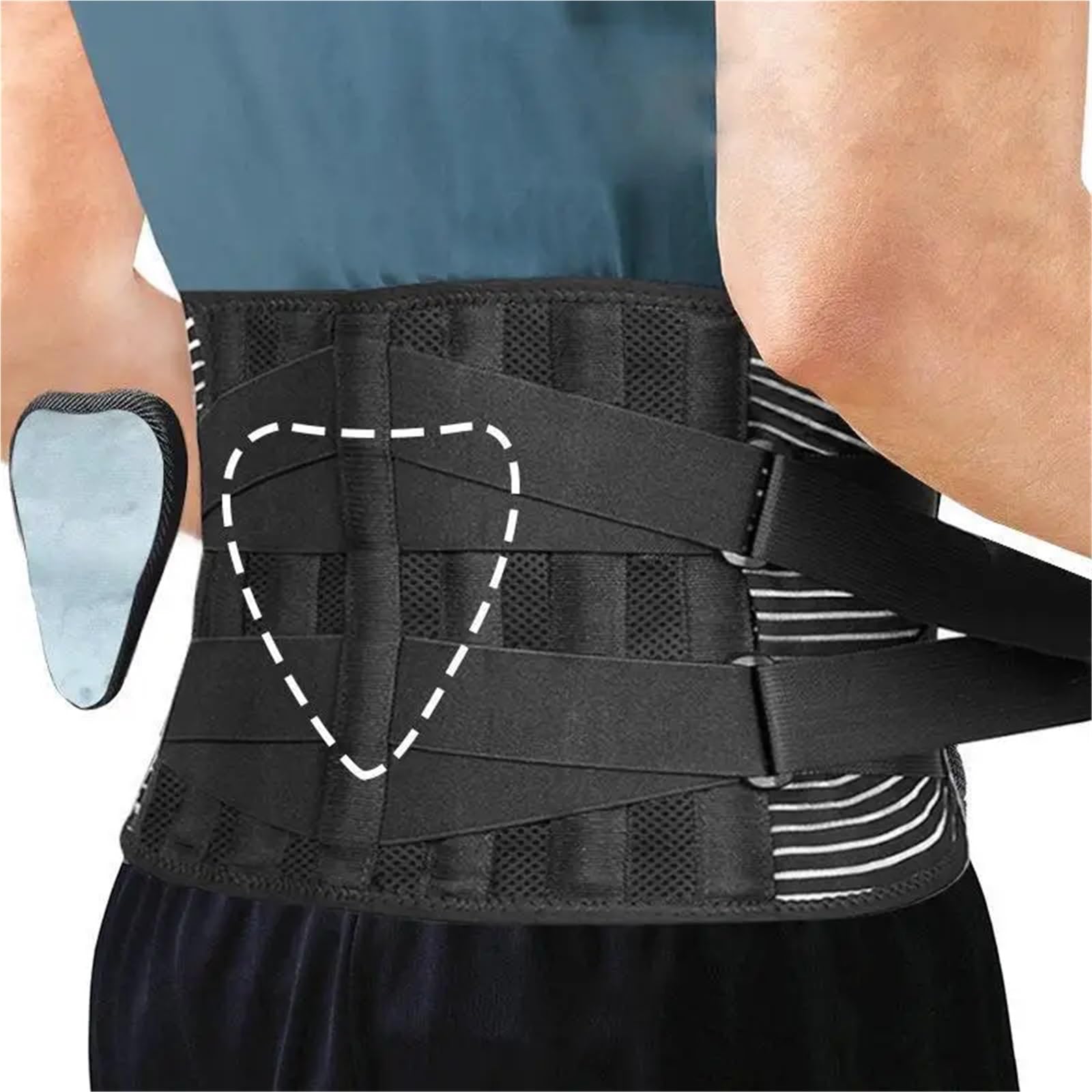 Entrenador de cintura entrenamiento doble compresión elástico ajustable, cinturón levantamiento pesas en cuclillas, Control barriga Unise Para Fitness