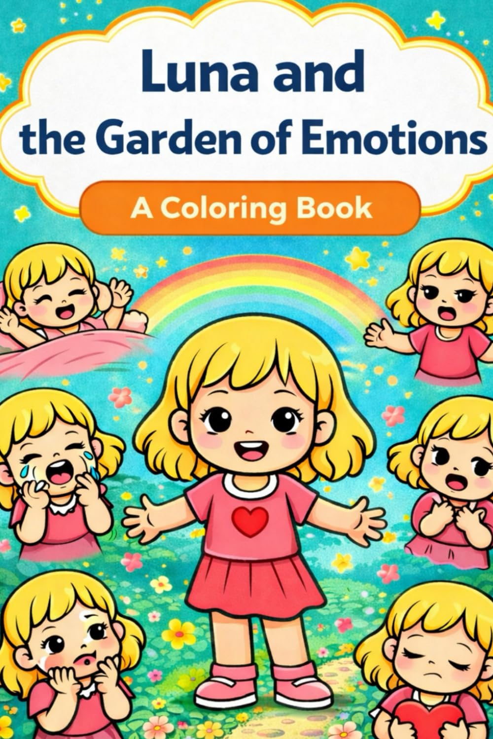 Luna and the Garden of Emotions: A Coloring Book for Children About Feelings and Emotions (Coloring and reading books)