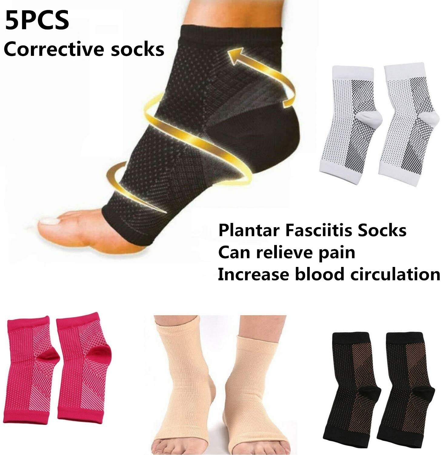 Buy 5 Pairs Vita Wear Copper Infused Magnetic Foot Sleeve Support Compression Anti Fatigue Recovery Foot Sleeves Ankle Plantar Fasciitis Support Socks Copper L Xl Online In Vietnam B07w39lp7m