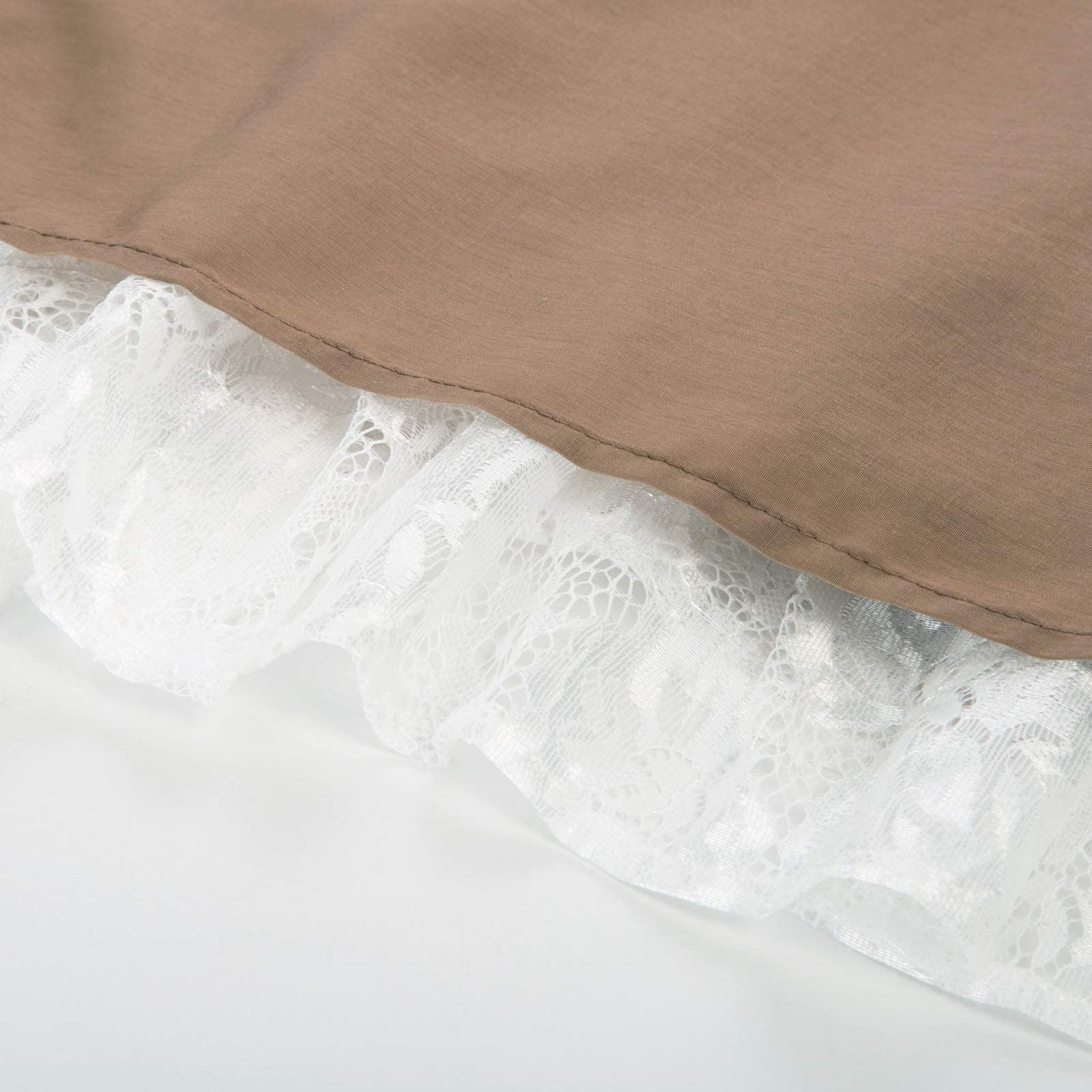 CAMDOM Gonna Rinascimentale da Donna Medievale con Elastico in Vita A-Line Gonna a Doppio Strato in Pizzo Lungo Abito Vittoriano