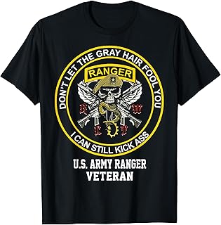 Funny Retired US Army Ranger Veteran USA Military Vet T-Shirt