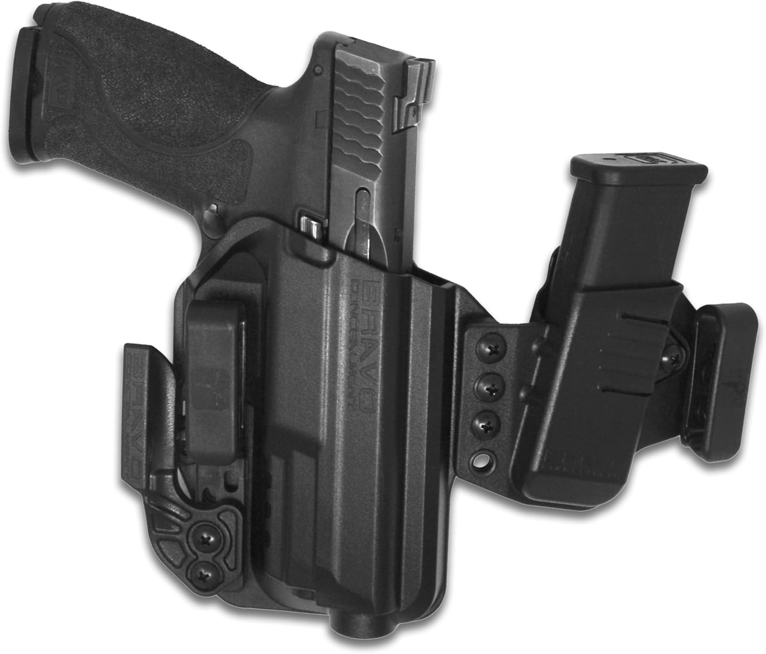 Linked Holster for Smith &Wesson M&P 9,40 2.0 (4" - 4.25") - IWB Holster with Mag Pouch for Concealed Carry/Custom fit - Inside The Waistband - Comfort, Concealment - EDC - Pistol Holster