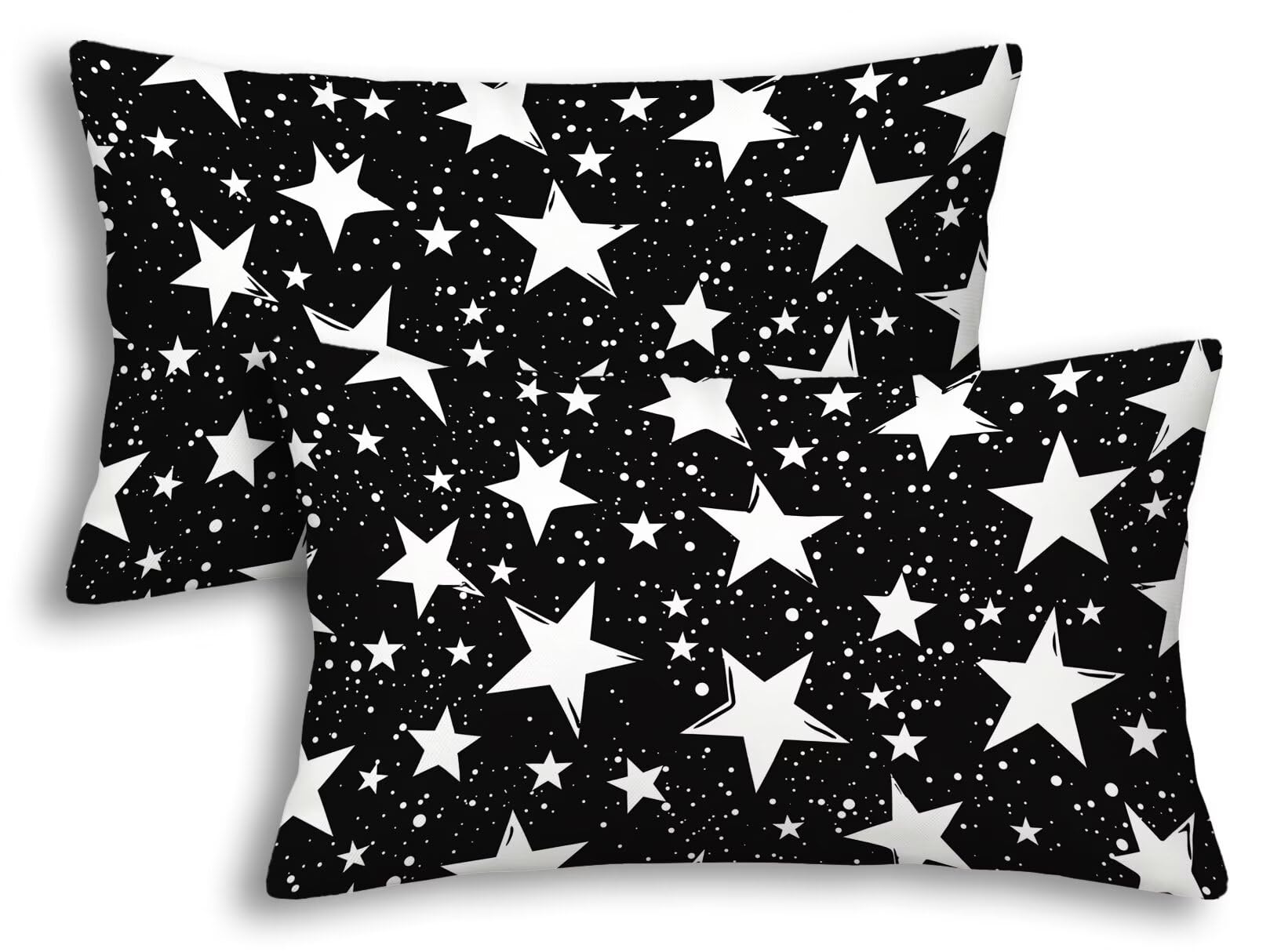Housse de coussin extérieur de qualité en lin imperméable avec motif étoile