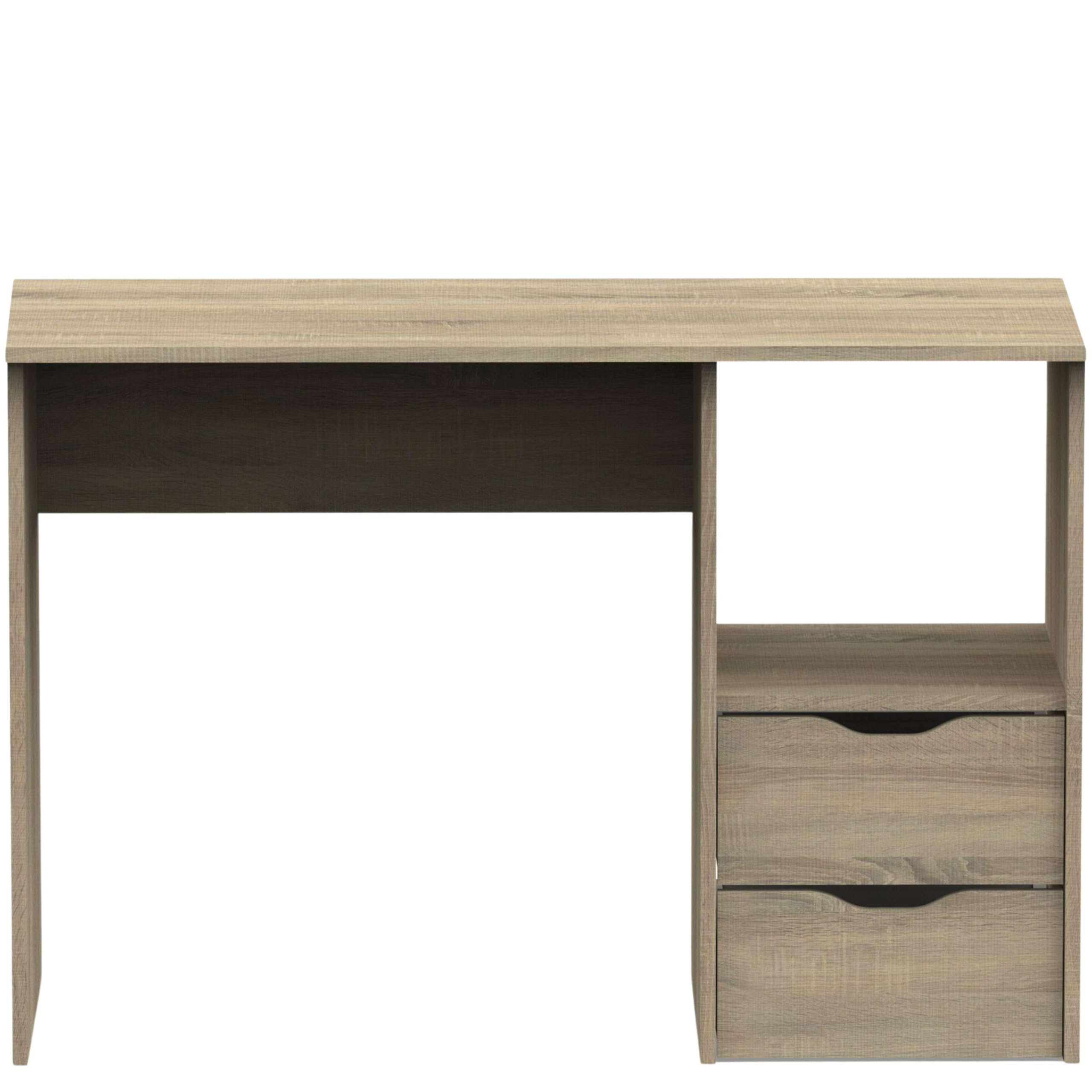 MUEBLES PITARCH | Scrivania con 2 cassetti, tavolo da studio, per adolescenti, rovere Cambrian, 76x115x50cm (altezza x larghezza x profondità) vintage, collezione Tibet