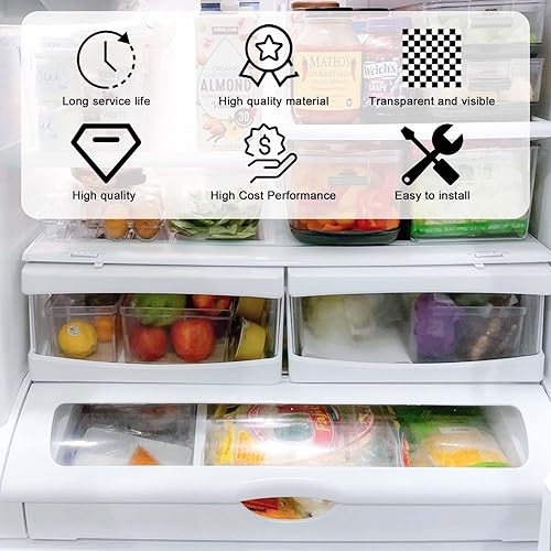 Miniatura 7 de W10827015 Cubierta de puerta de cajón de despensa para refrigerador 30.5 x 6.8 x 2 pulgadas para refrigerador Whirlpool -Reemplaza 12656813,