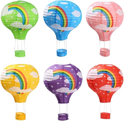 Juego de 6 globos de linternas de papel para decoración de bodas, cumpleaños, compromisos, fiestas de Navidad