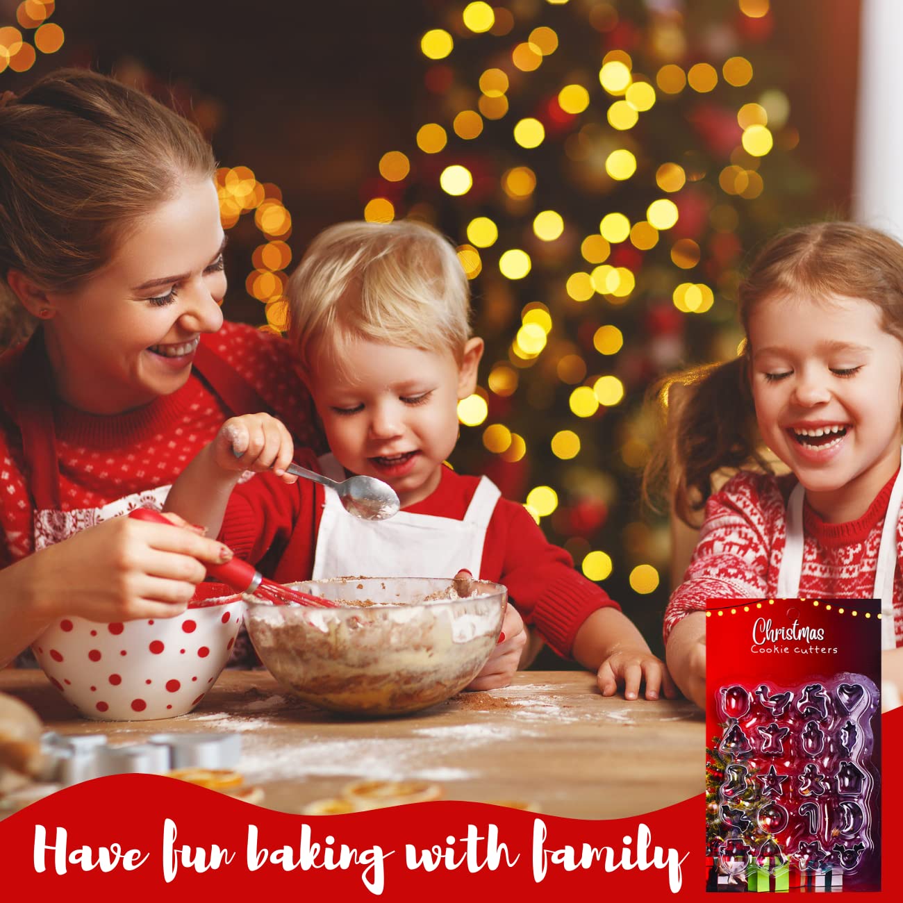 Lot De 14 Emporte-pièces De Noël En Acier Inoxydable – Bonhomme De Neige, Arbre De Noël, Bonhomme En Pain D'épices, Visage De Père Noël Et Bonbons En Forme De Canne