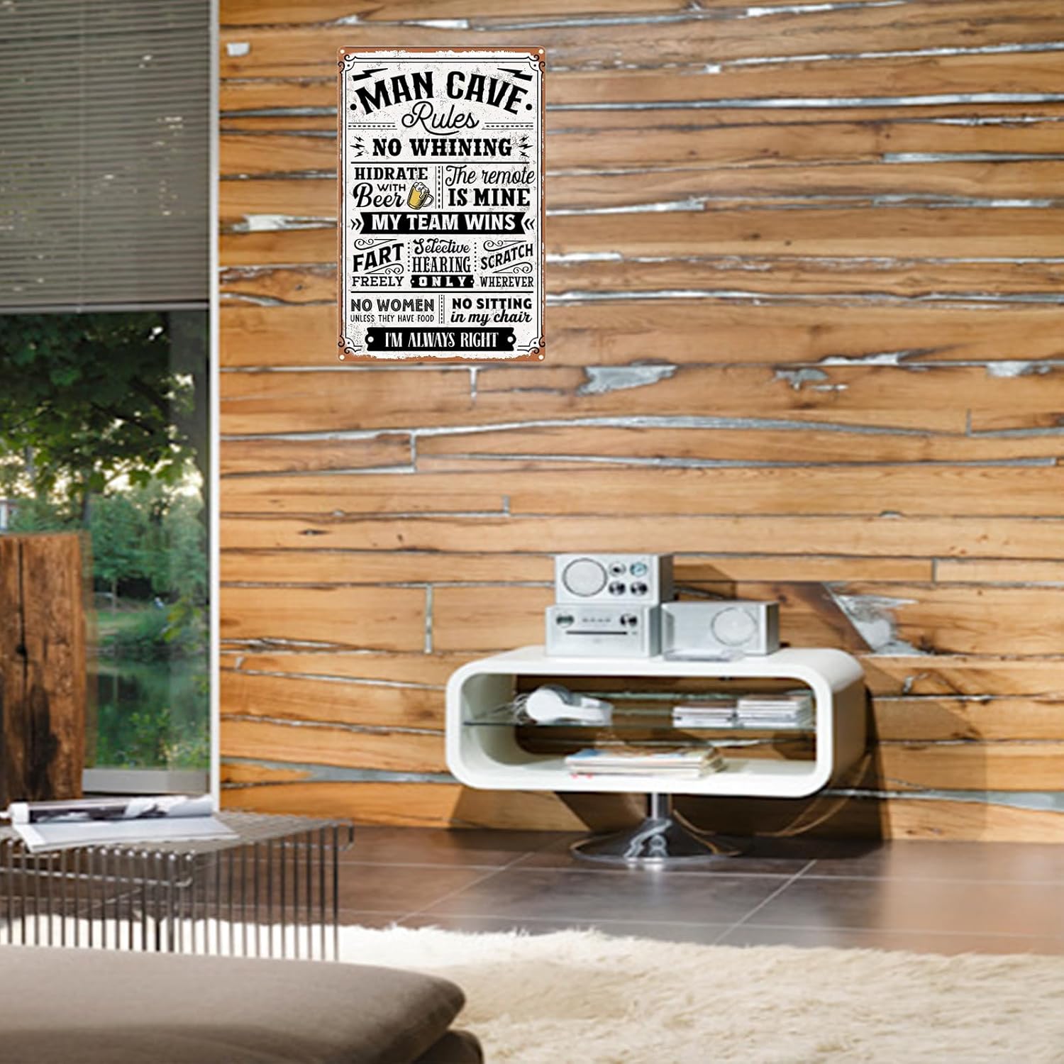Man Cave Rules Sign Funny Man Cave Decor Retro Metal Tin Signs Mancave Stuff for Men Room Bar Wall Decoration 8x12 Inches - Image 9
