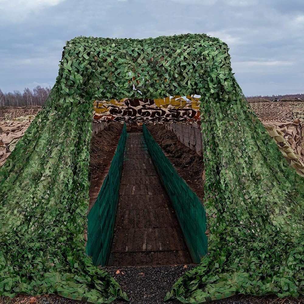 Malla de Camuflaje para jardín, Red de Camuflaje del ejército Malla Militar para decoración, Paisaje Forestal, Caza, paisajes forestales (Tamaño : 6x10m)
