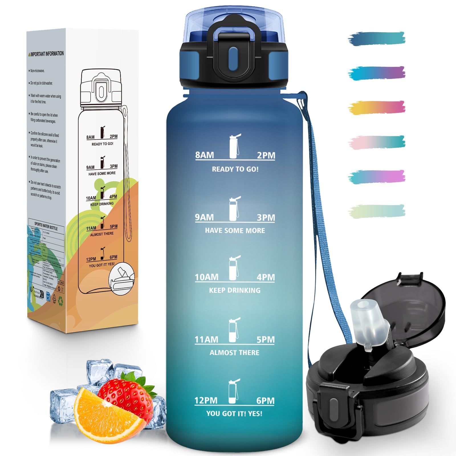 1,5 L Trinkflasche BPA-frei – Auslaufsicher, Mit Sieb, Ideal Für Sport & Outdoor Wasserflasche 1,5 Liter