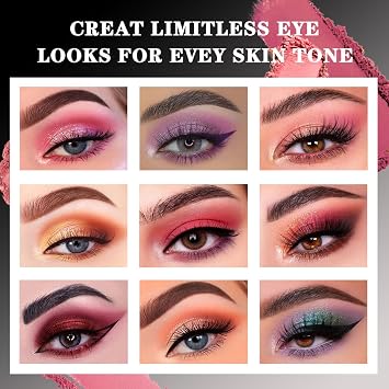 Professional 40 Color Eye Shadow Palette, Professional Makeup Shadow Palette, Highly Pigmented Intense Long Lasting Matte Shimmering Eyeshadow, Colorful Eye Shadow Waterproof (40 Colors)