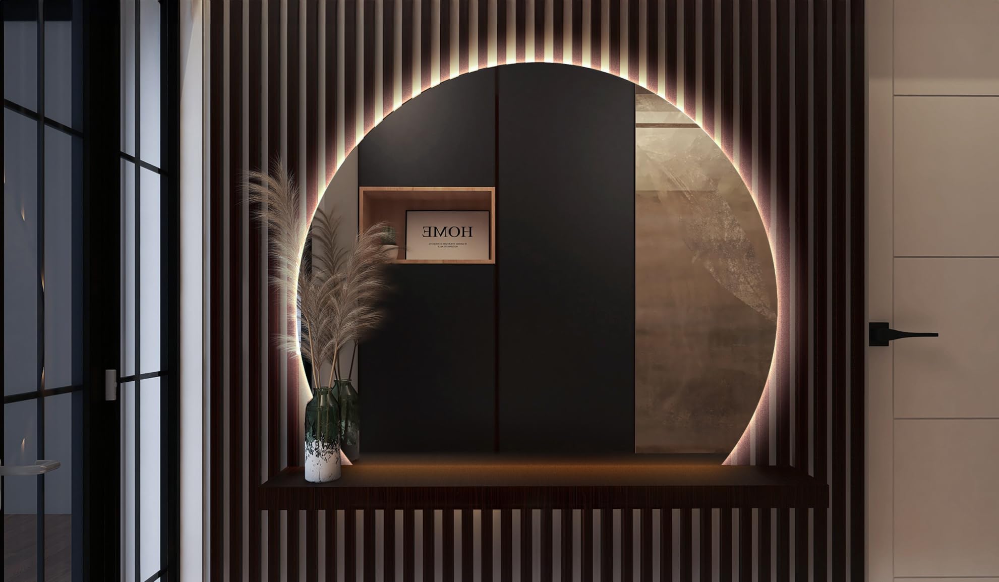 Tulup Specchio illuminato da bagno di tendenza 80 cm LED Luce neutra