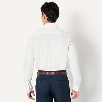 Amazon Essentials Men's Slim Fit Long Sleeve Wrinkle Resistant Stretch Dress Shirt