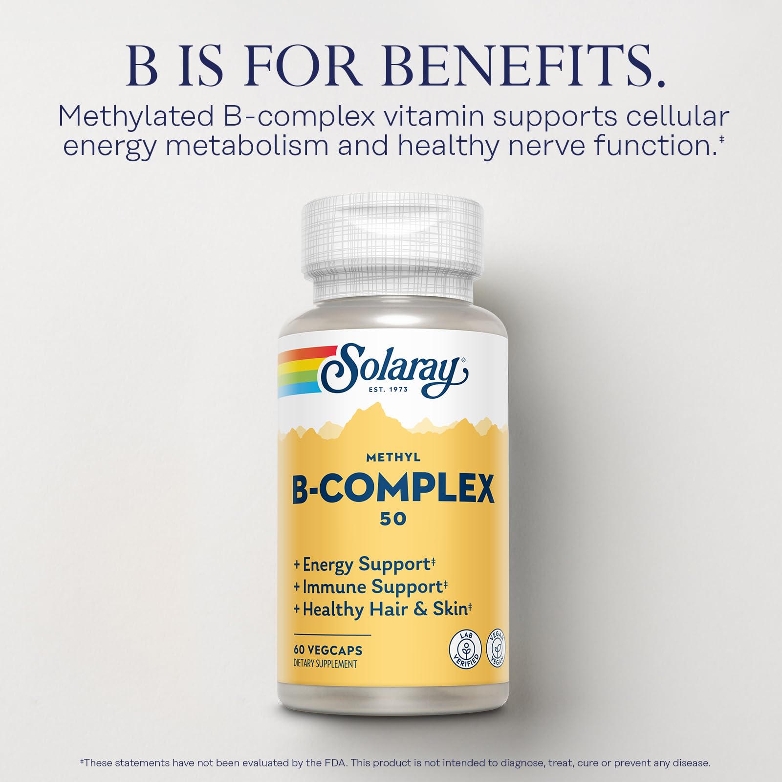 Solaray Methyl B-Complex, B1 & B12, 60 Vegetarian Capsules — Amazon image 3