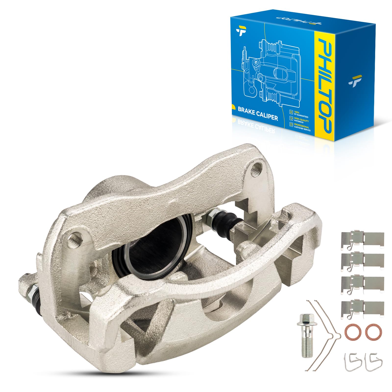 PHILTOP 19-B3129 Front Right Disc Brake Caliper Assembly Fit for 22007-2017 Toyota Camry, 2007-2012,2016-2018 Lexus ES350, 2008-2018 Toyota Avalon, Front Right Passenger Side