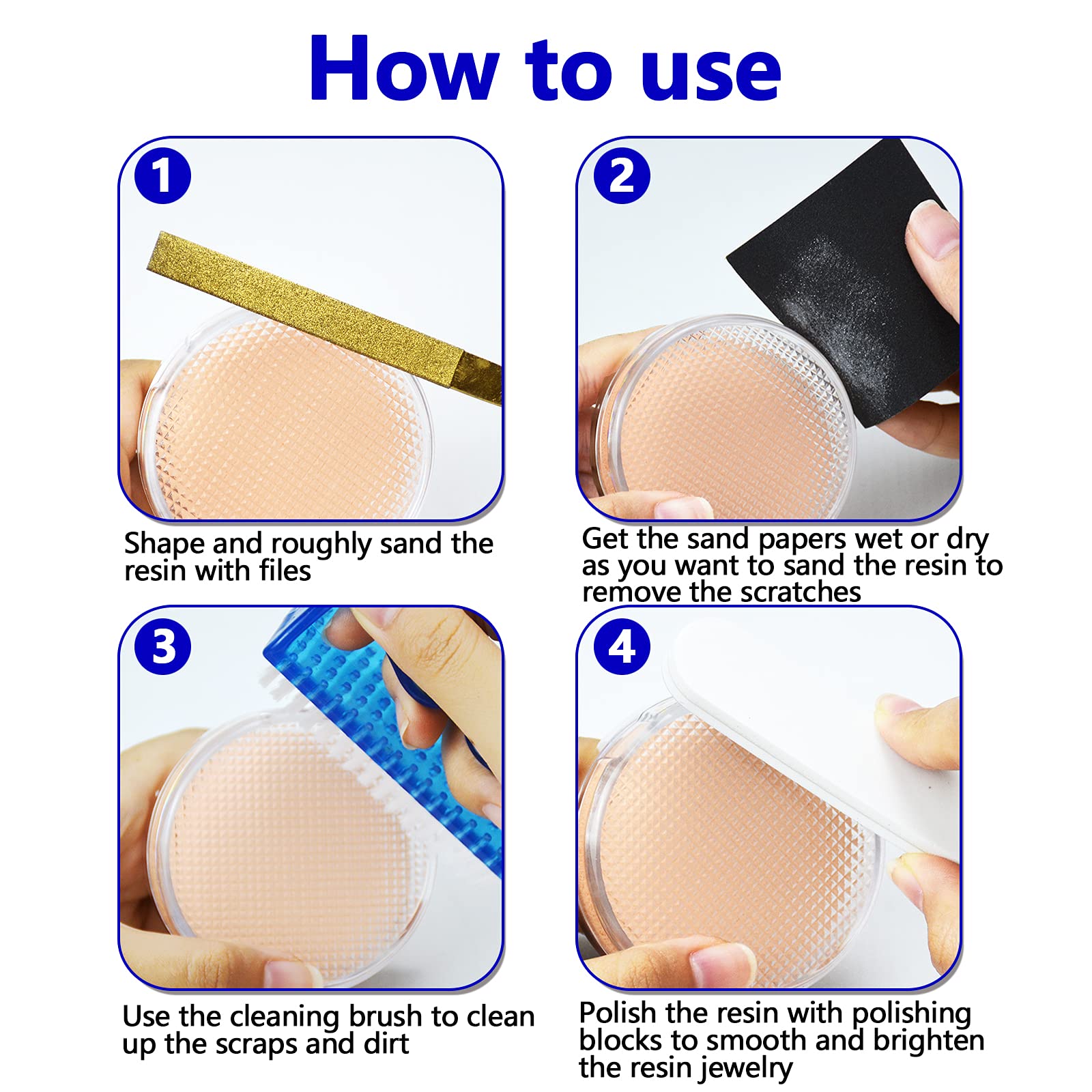 23pcs Resin Casting Tools Set Epoxy Resin Sandpaper And Polishing