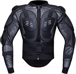 Protective Guard Jacket Wear,Men’S Armour Full Spine Back Protection Motocross,Protective Biker Hard,Cycling Skiing Riding Skateboarding Chest Back Spine Protection(5 Sizes) Black,2XL