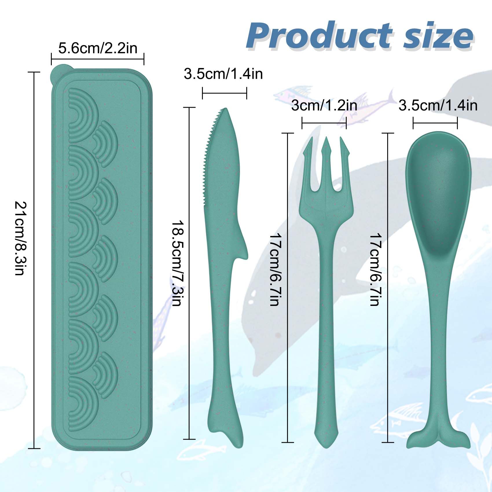 Set Posate Da Viaggio Riutilizzabili, 2 Kit Con Coltello, Forchetta, Cucchiaio In Plastica Senza BPA - Ideale Per Picnic E Campeggio